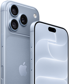 iPhone 18 Pro, color glaciaire, parte delantera y trasera que muestra el Ceramic Shield y el sistema de triple cámara