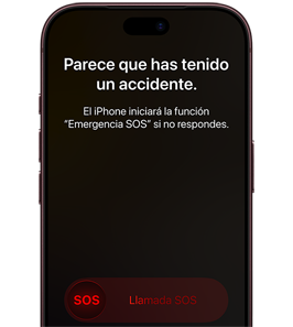Disfruta de prestaciones de seguridad como la detección de accidentes