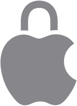 Logo de Apple con un icono de candado
