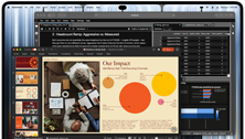 MacBook Pro con pantalla PROLED XDR, color negro espacial, la pantalla muestra la creación de una presentación en Microsoft PowerPoint mediante JupyterLab y Terminal para generar el contenido