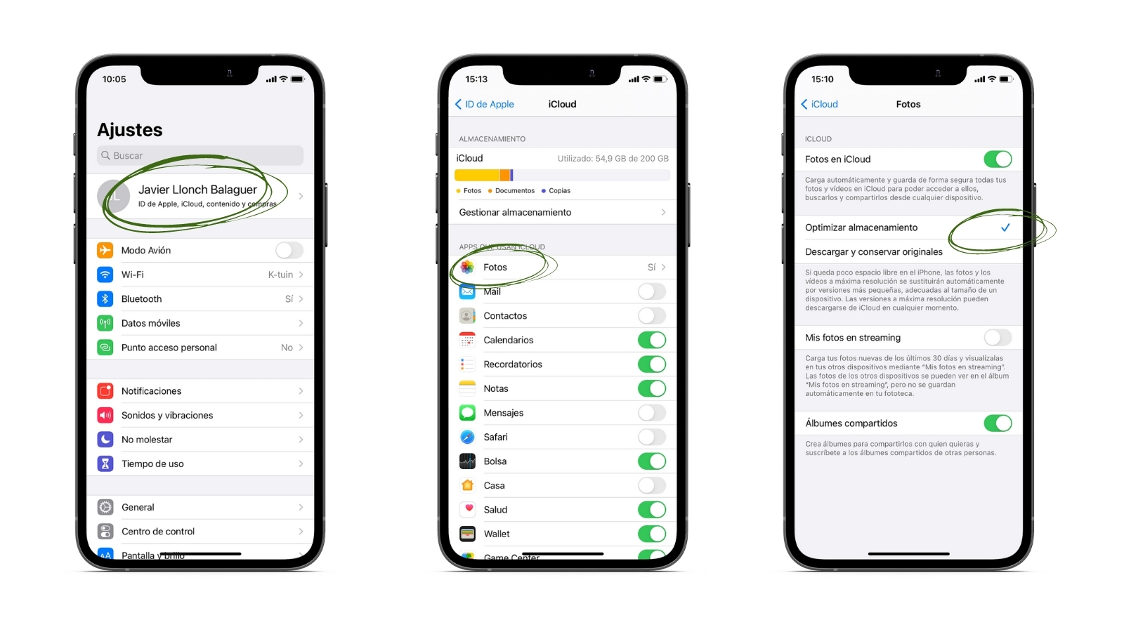 optimizar fotos icloud iphone
