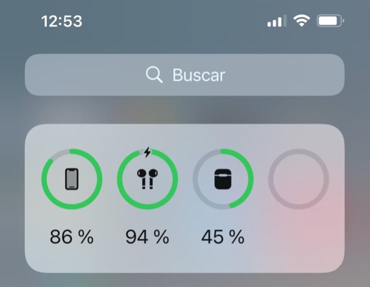 Ver nivel batería de los AirPods