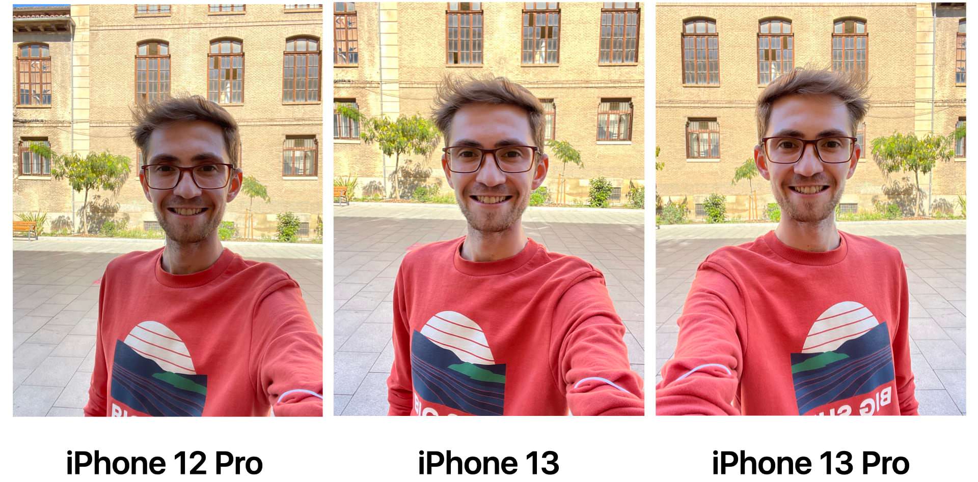 Comparación cámara selfie en iPhone