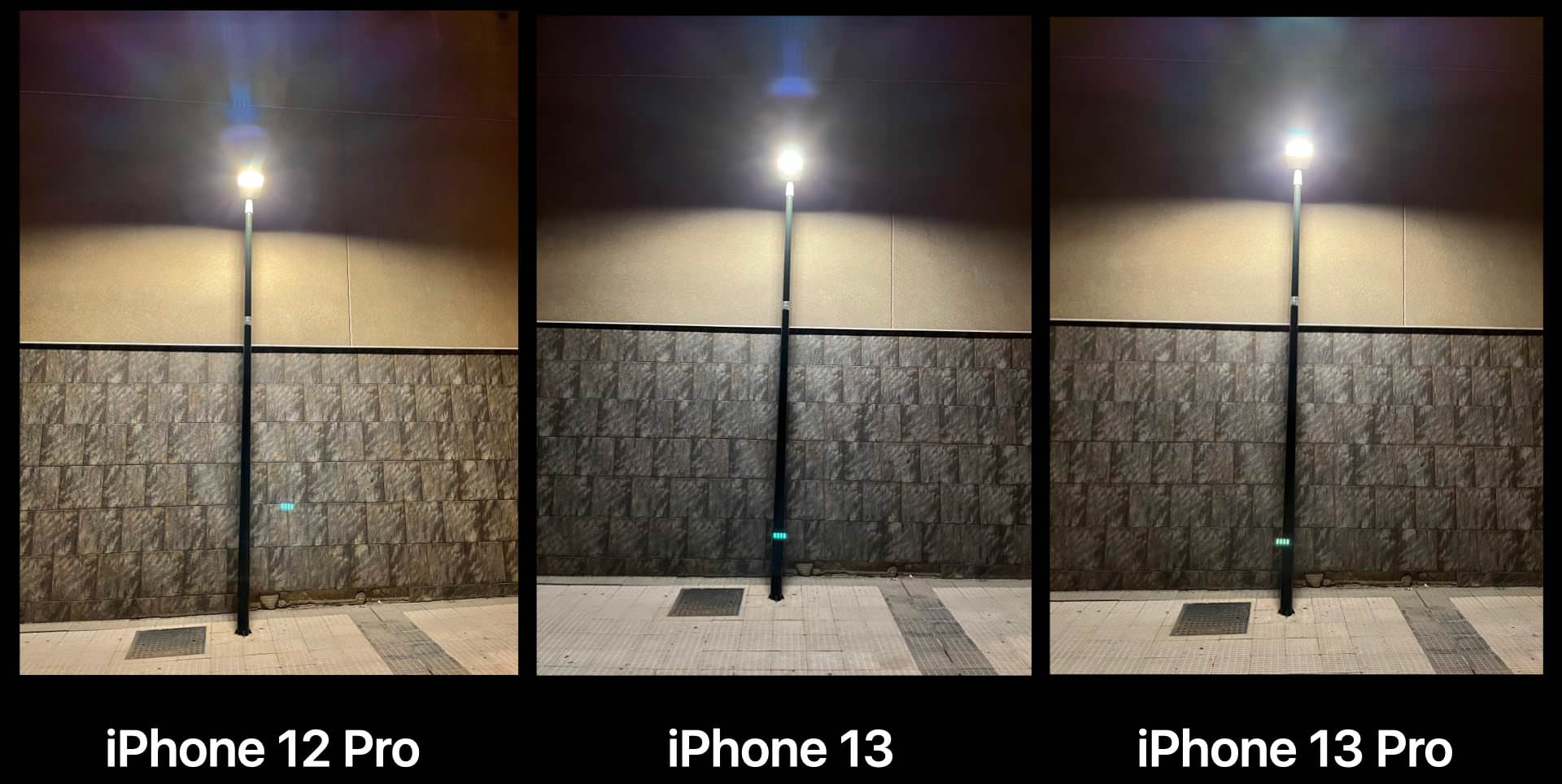 Comparativa cámaras iPhone noche