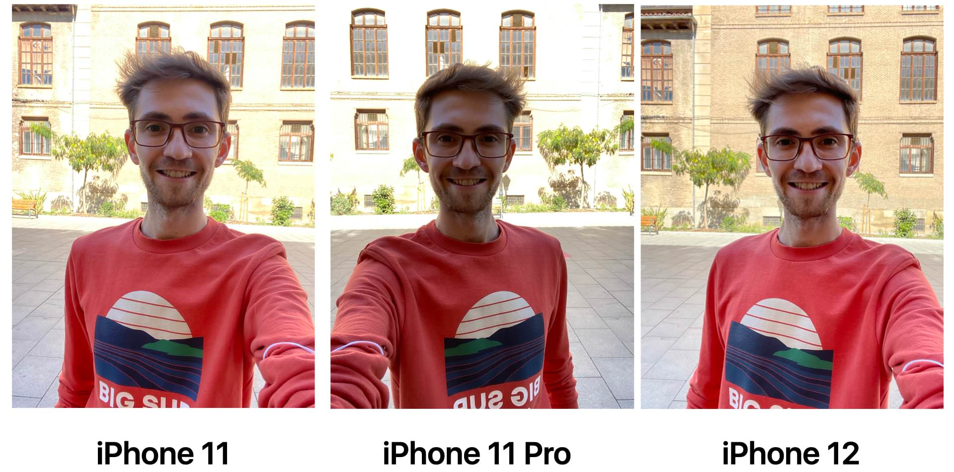 Comparación cámara selfie iPhone